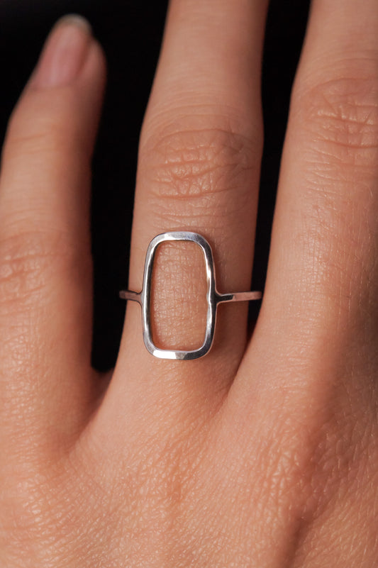 Rectangle Ring, Sterling Silver