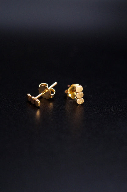 Hammered Bead Stud Earrings, 14K Gold Fill, Rose Gold Fill or Sterling Silver