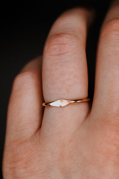 Signet Ring, 14K Rose Gold Fill