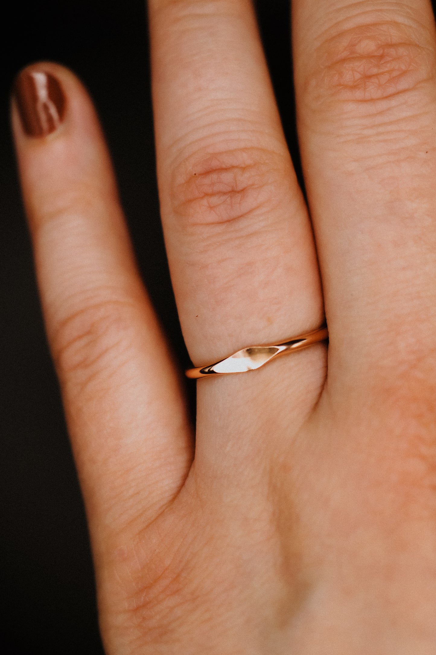 Signet Ring, 14K Rose Gold Fill