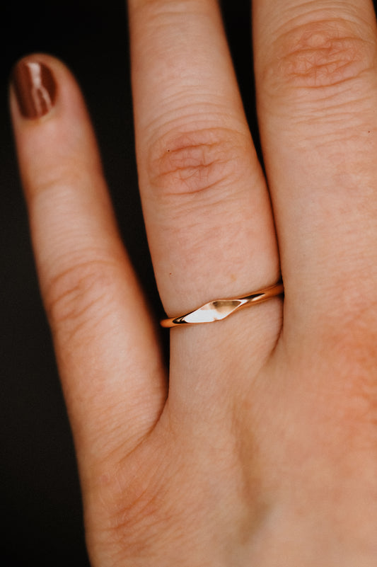 Signet Ring, 14K Rose Gold Fill