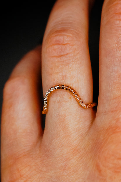 Sparkle Arc Ring, 14K Rose Gold Fill