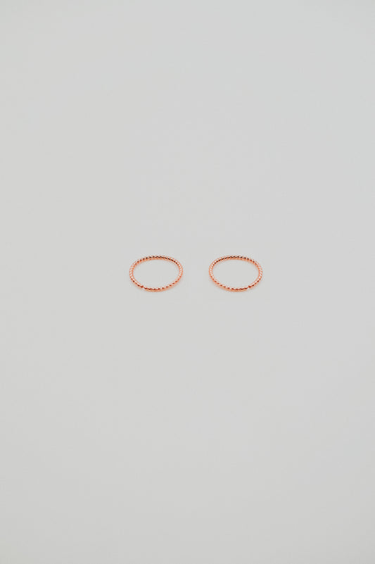 Twist Huggie Hoop Earring in 14K Rose Gold Fill