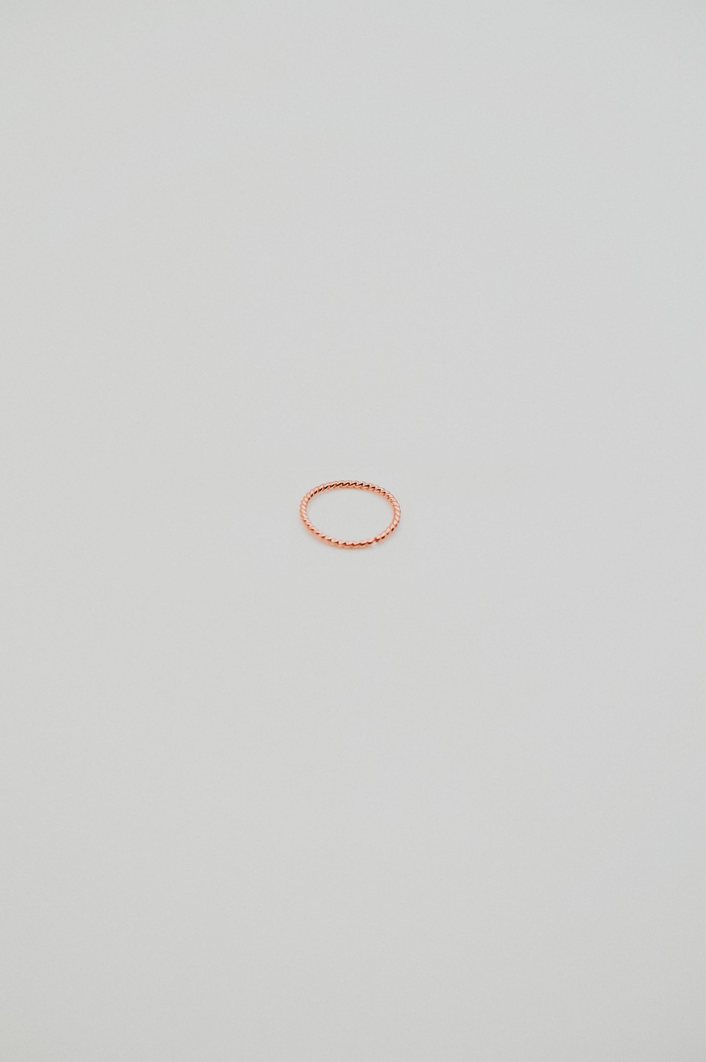 Twist Huggie Hoop Earring in Solid 14K Rose Gold