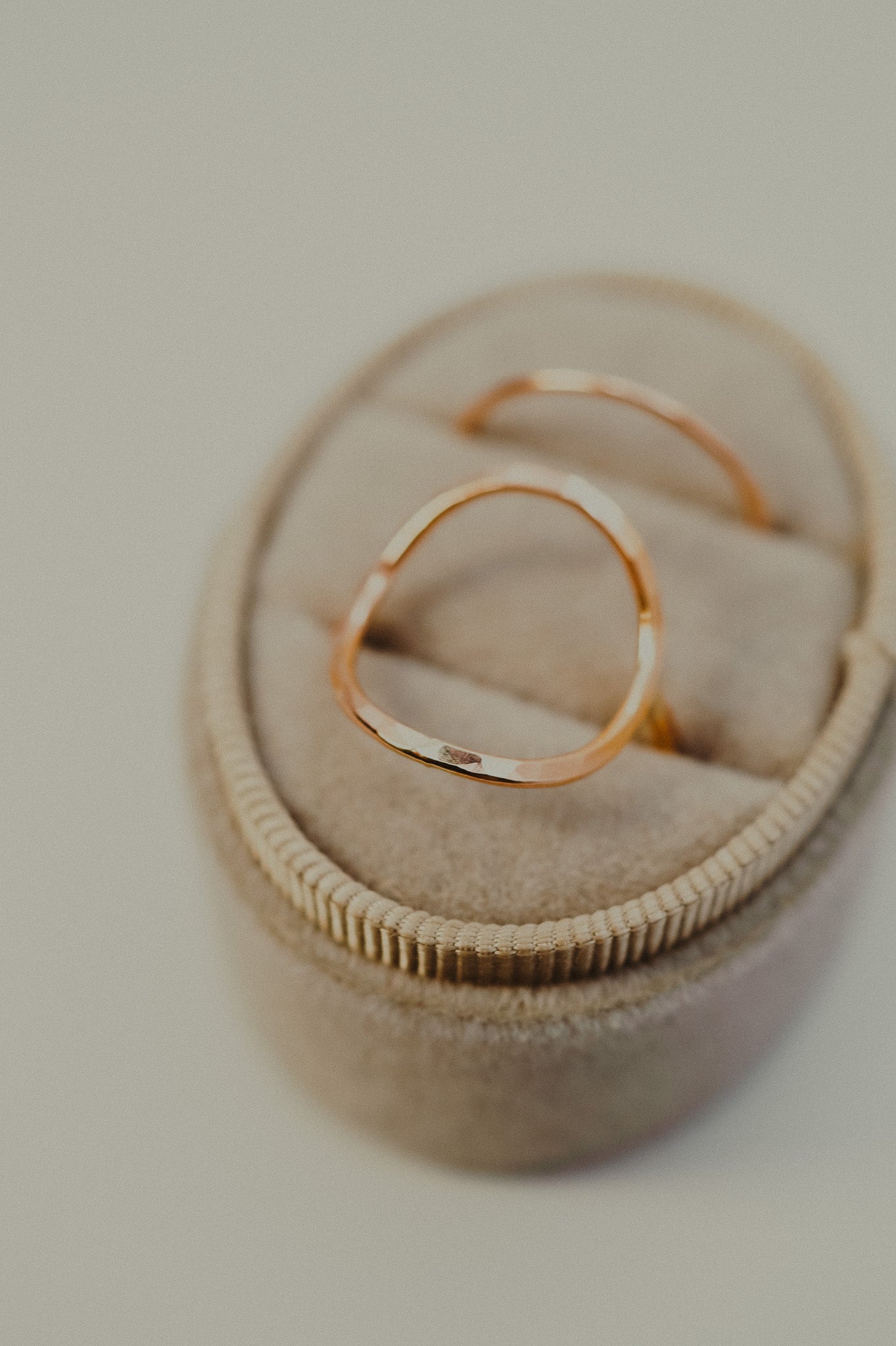 Circle Set of 2 Stacking Rings, Gold Fill, Rose Gold Fill or Sterling Silver