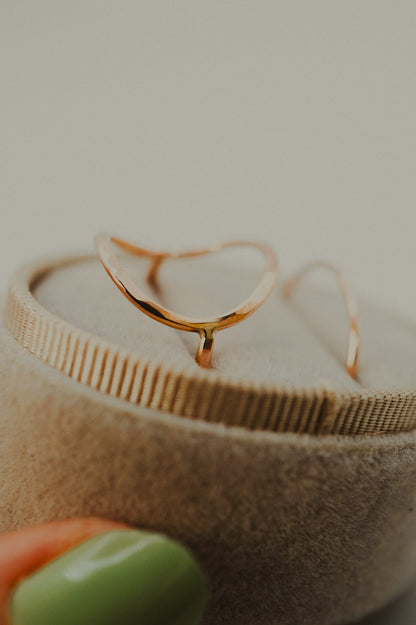 Circle Set of 2 Stacking Rings, Gold Fill, Rose Gold Fill or Sterling Silver