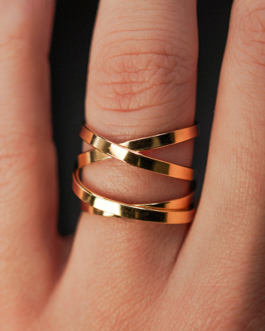 Ribbon Wraparound Ring, 14K Gold Fill