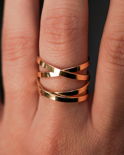 Ribbon Wraparound Ring, 14K Gold Fill