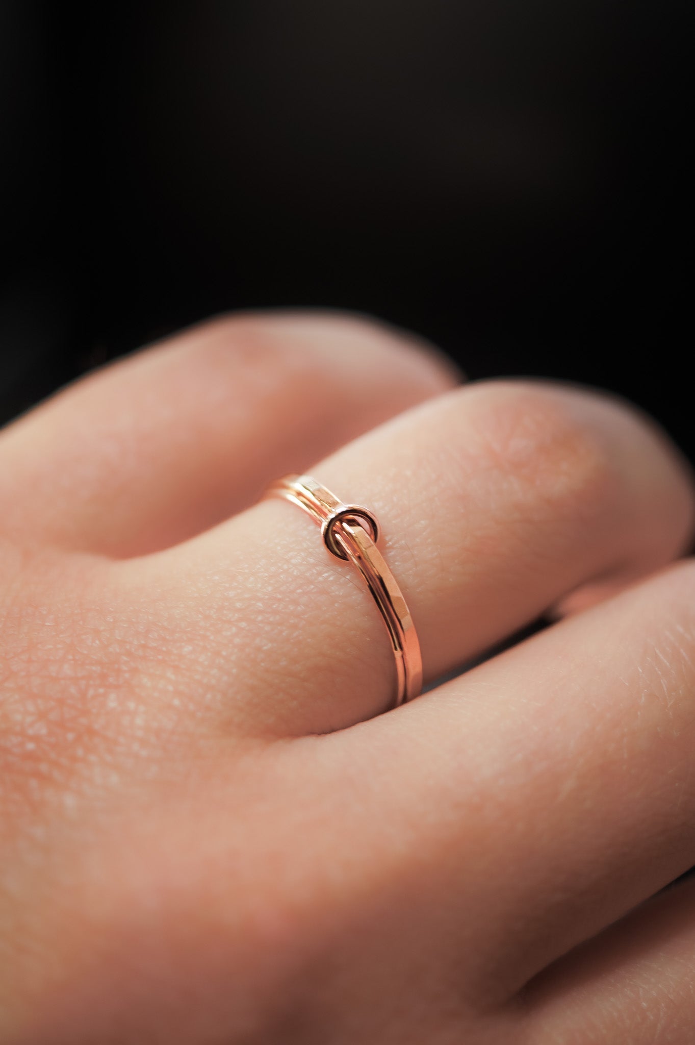 Link Ring, Solid 14K Rose Gold