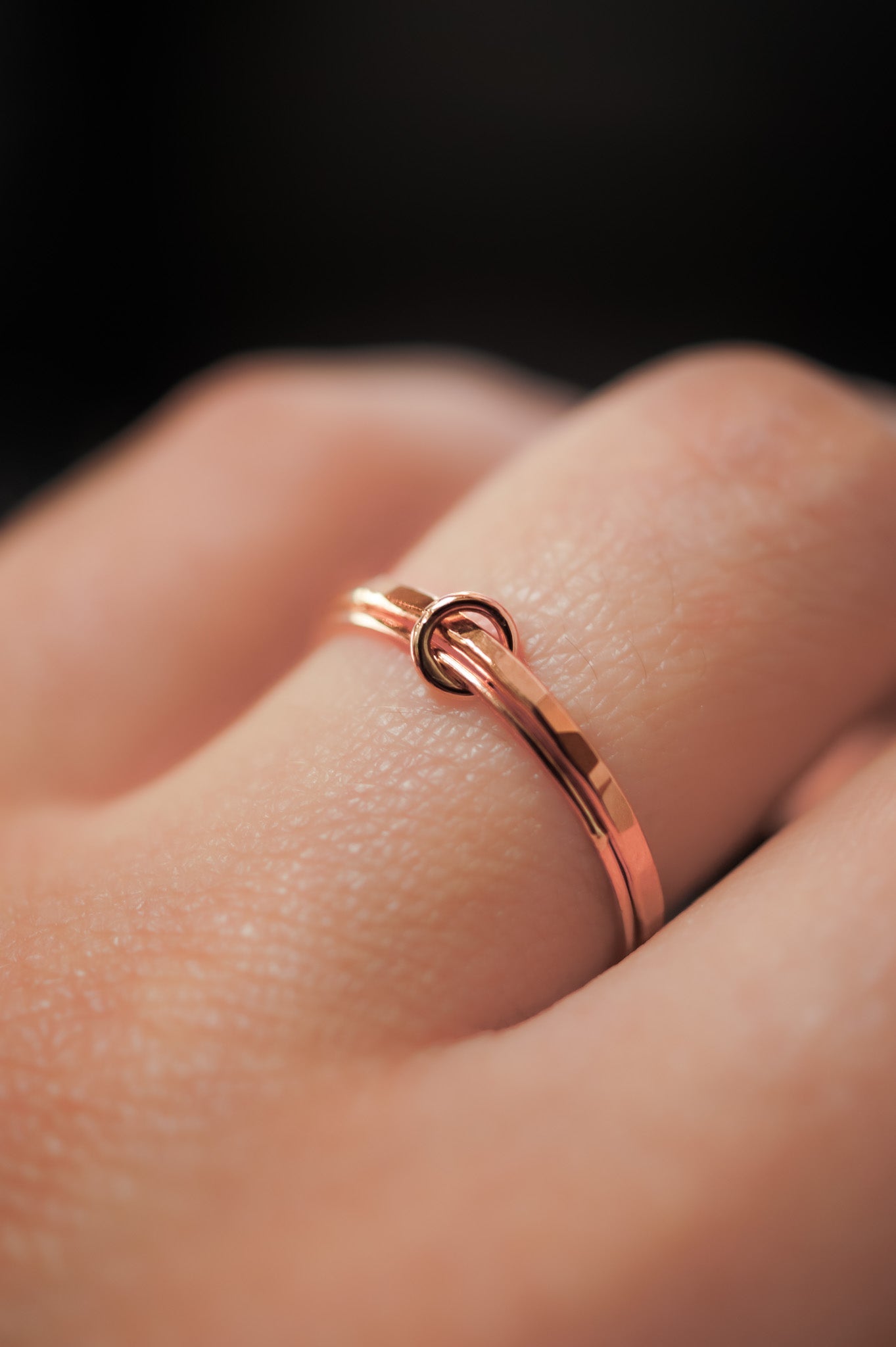 Link Ring, Solid 14K Rose Gold