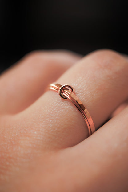 Link Ring, Solid 14K Rose Gold