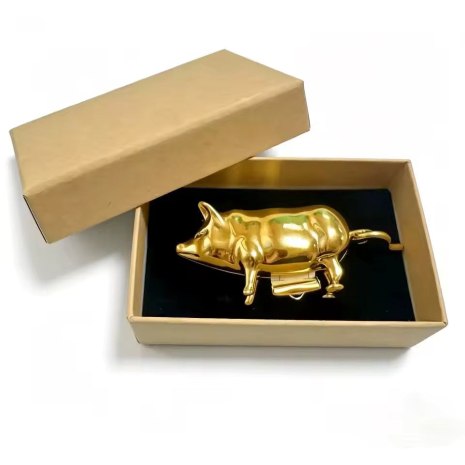Metal Pig Tape Measure Keychain