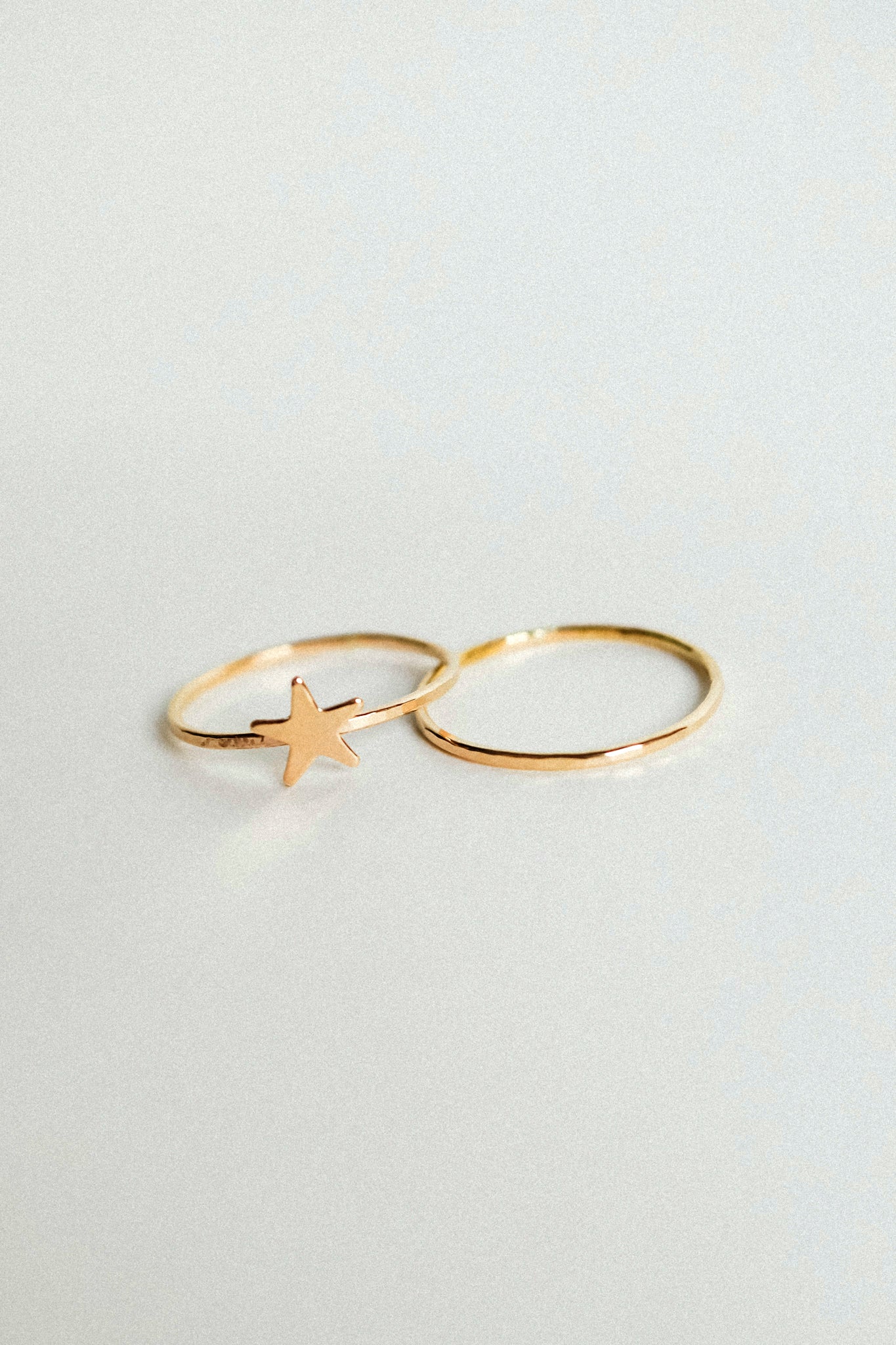 Star Set of 2 Stacking Rings, 14K Gold Fill