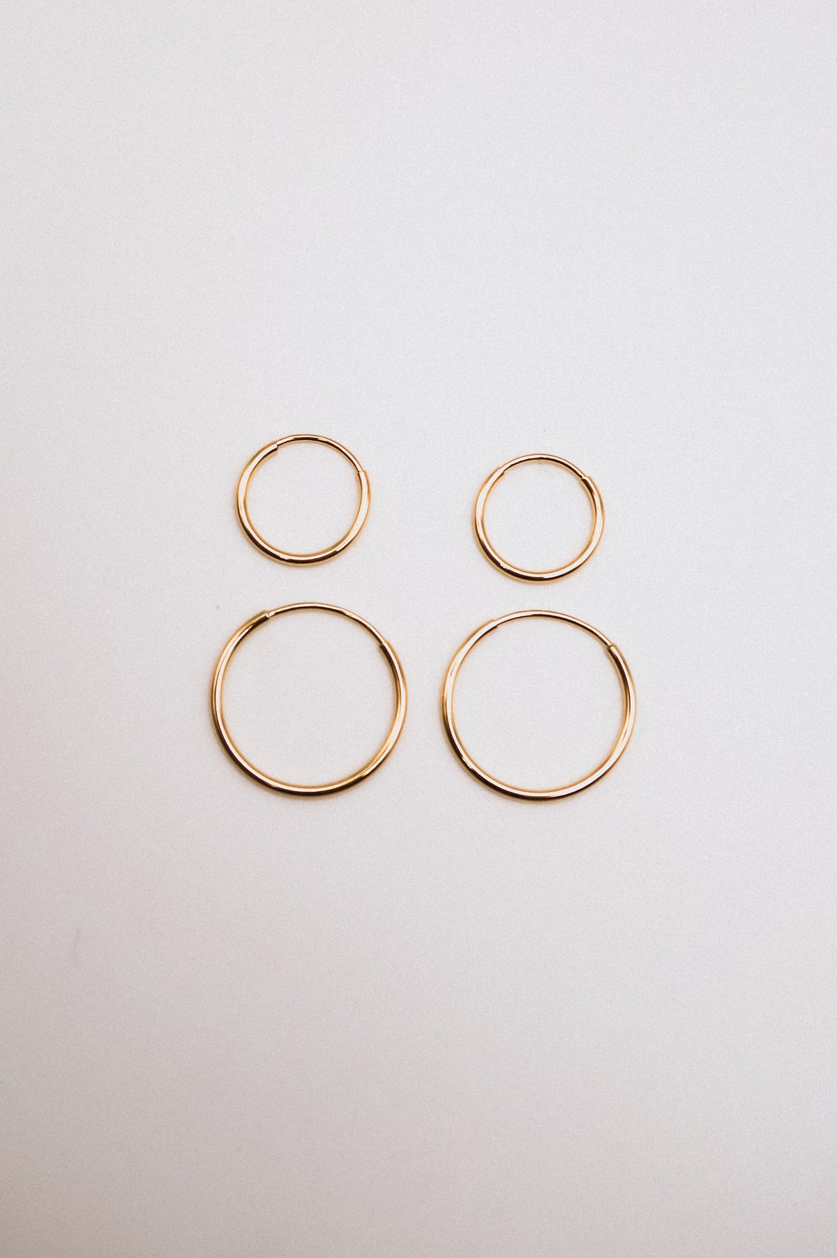 Endless Hoop Earring in Solid 14K Gold