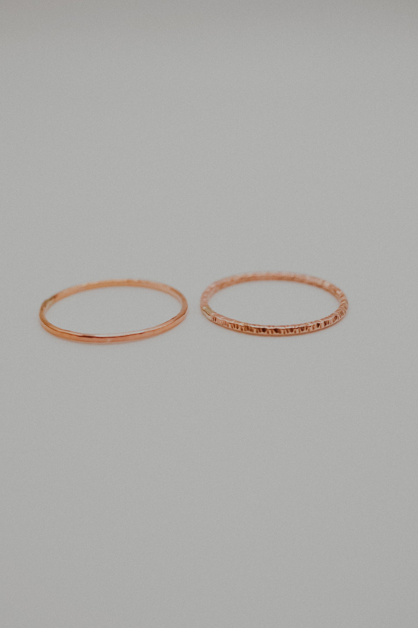 Sparkle Set of 2 Stacking Rings, 14K Rose Gold Fill