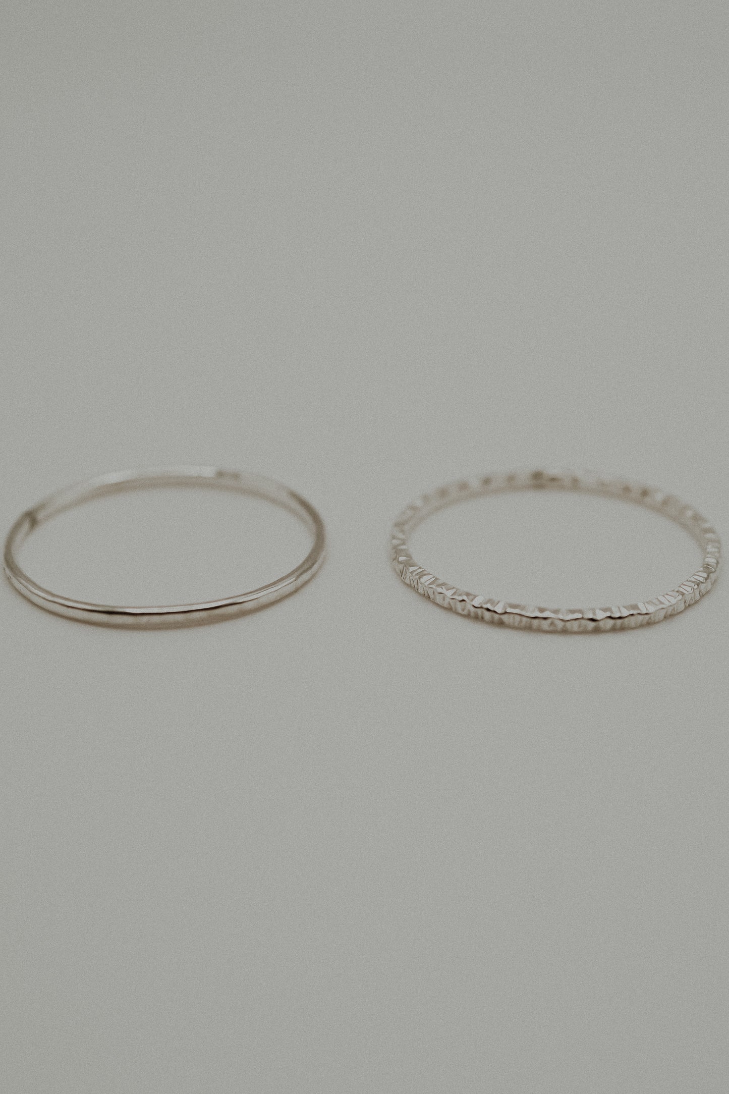 Sparkle Set of 2 Stacking Rings, Sterling Silver