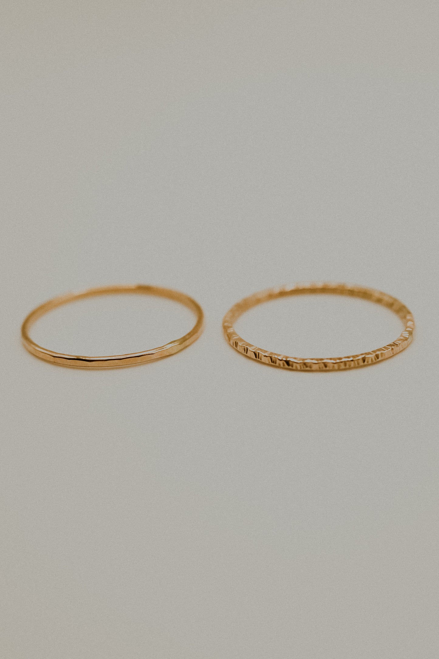 Sparkle Set of 2 Stacking Rings, 14K Gold Fill
