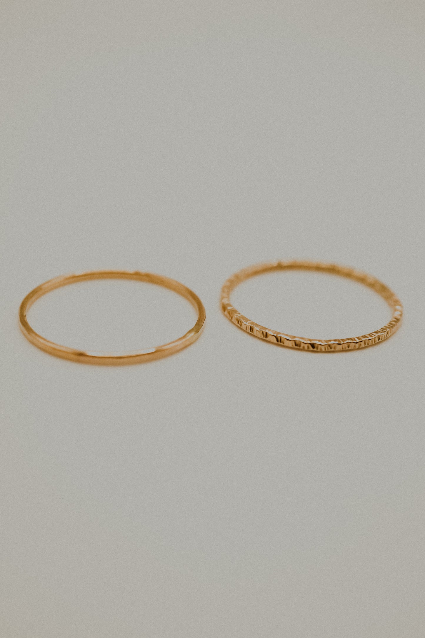 Sparkle Set of 2 Stacking Rings, 14K Gold Fill