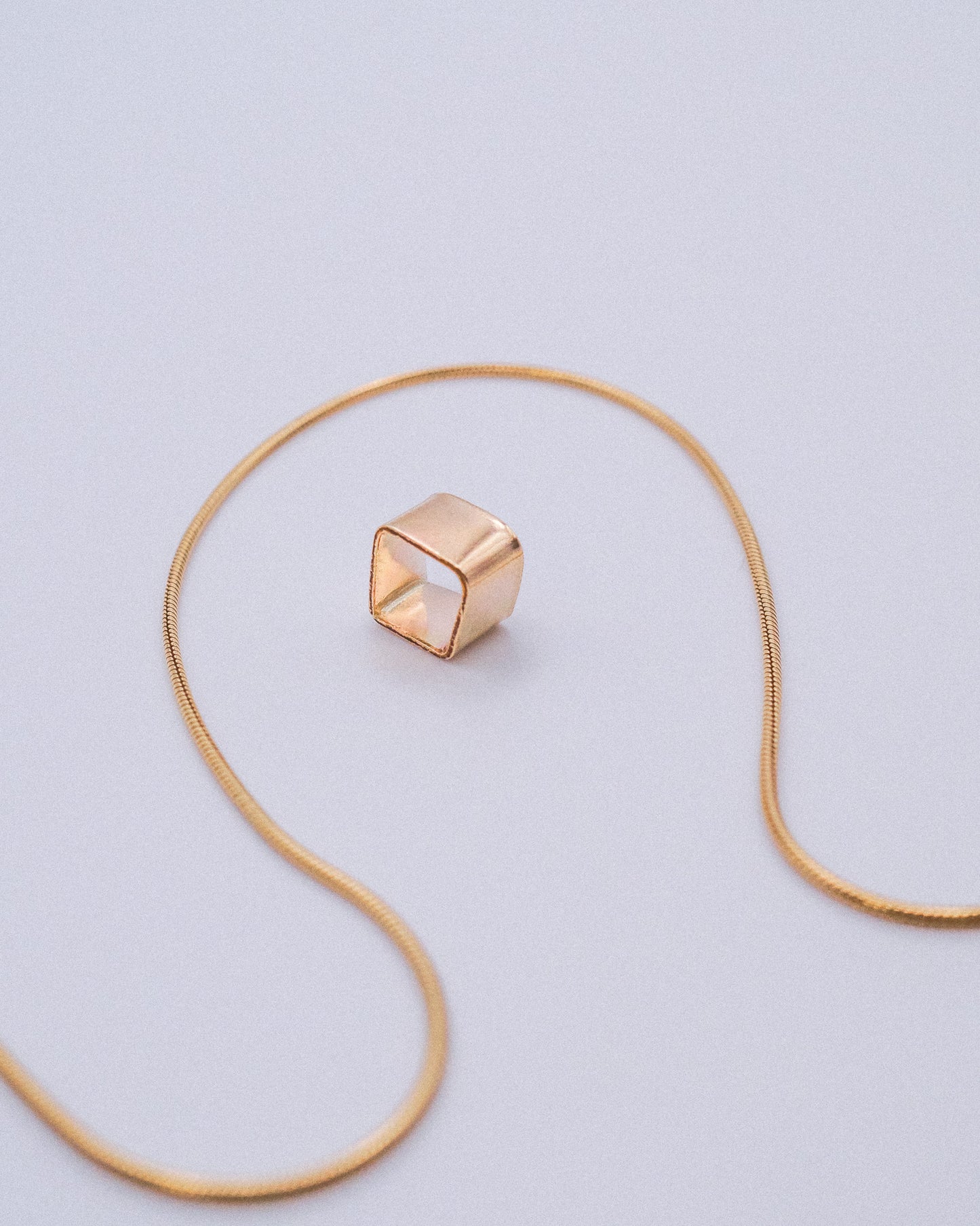 Square Box Necklace, Sterling Silver or Gold Fill