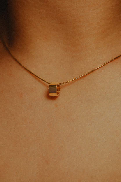 Square Box Necklace, Sterling Silver or Gold Fill