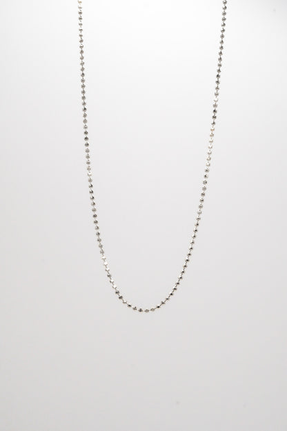 Beaded Disco Chain Necklace in Sterling Silver