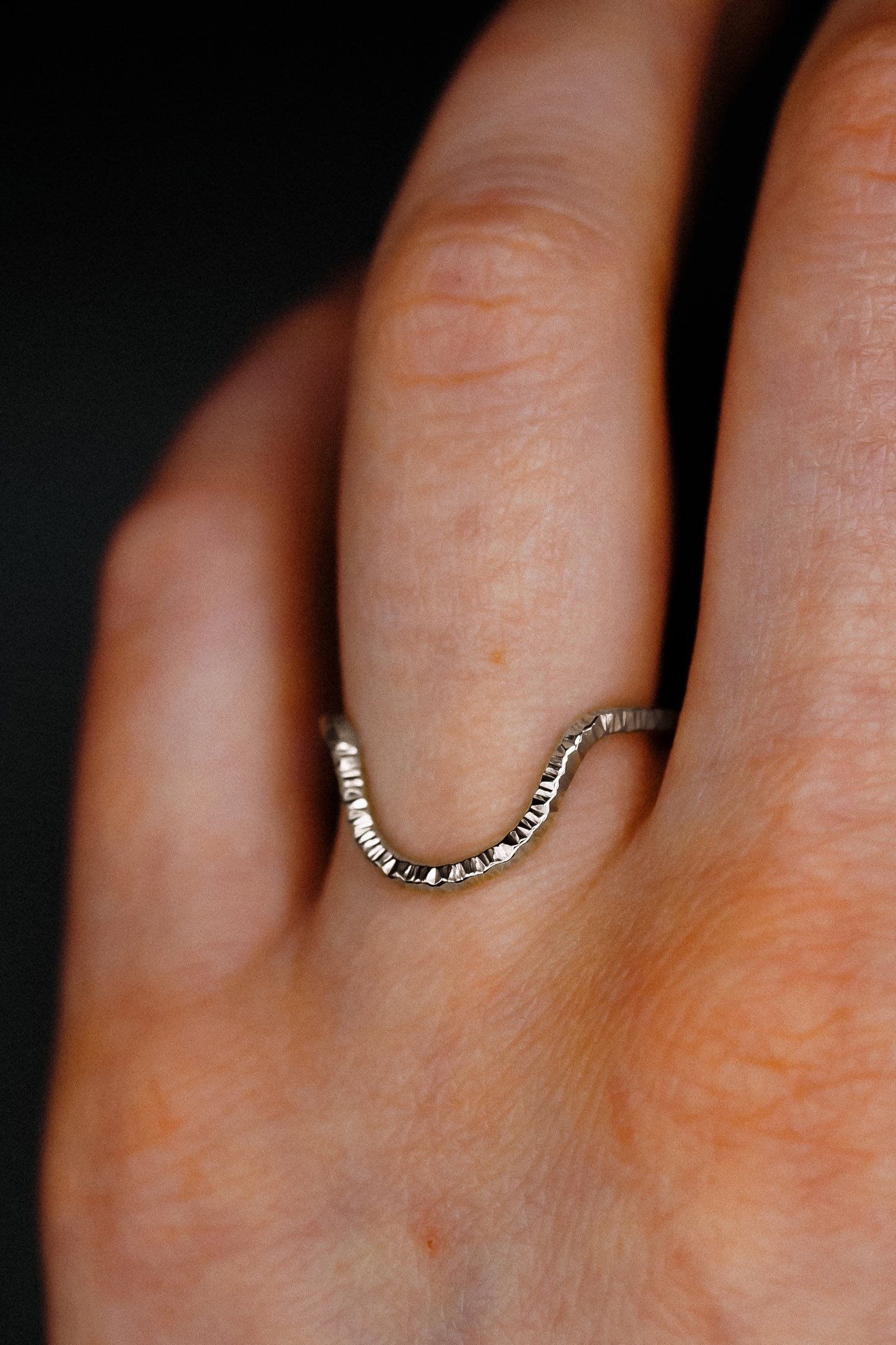 Sparkle Arc Ring, Sterling Silver