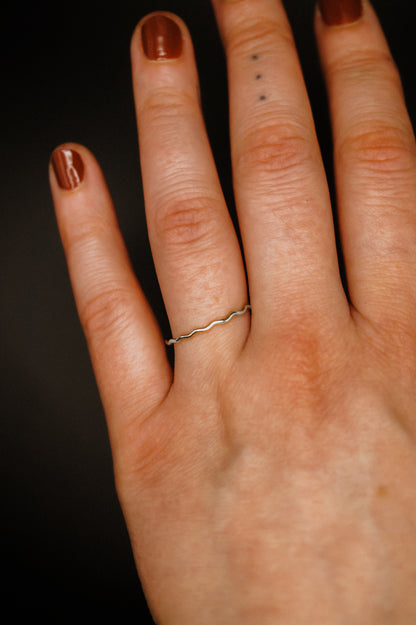Squiggle Ring, Sterling Silver