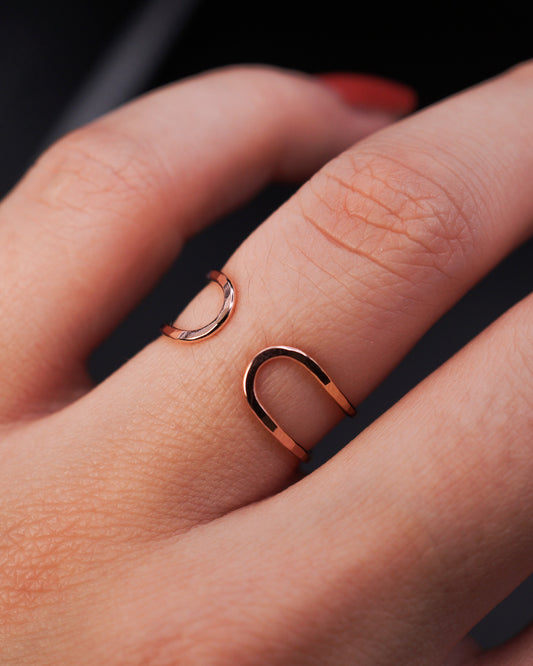 Stadium Cuff Ring, 14K Rose Gold Fill