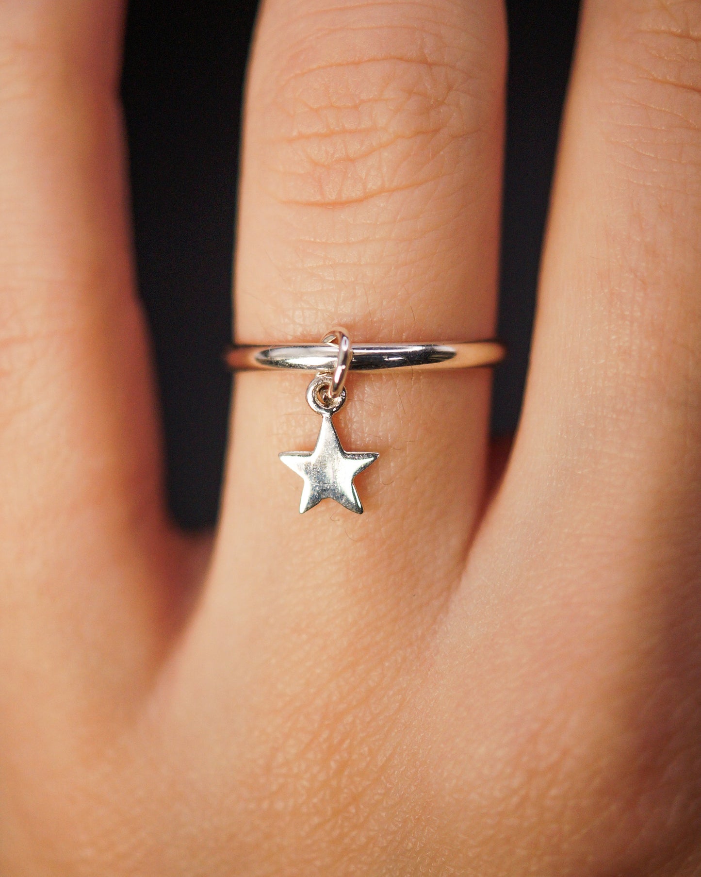 Star Charm Ring, Sterling Silver