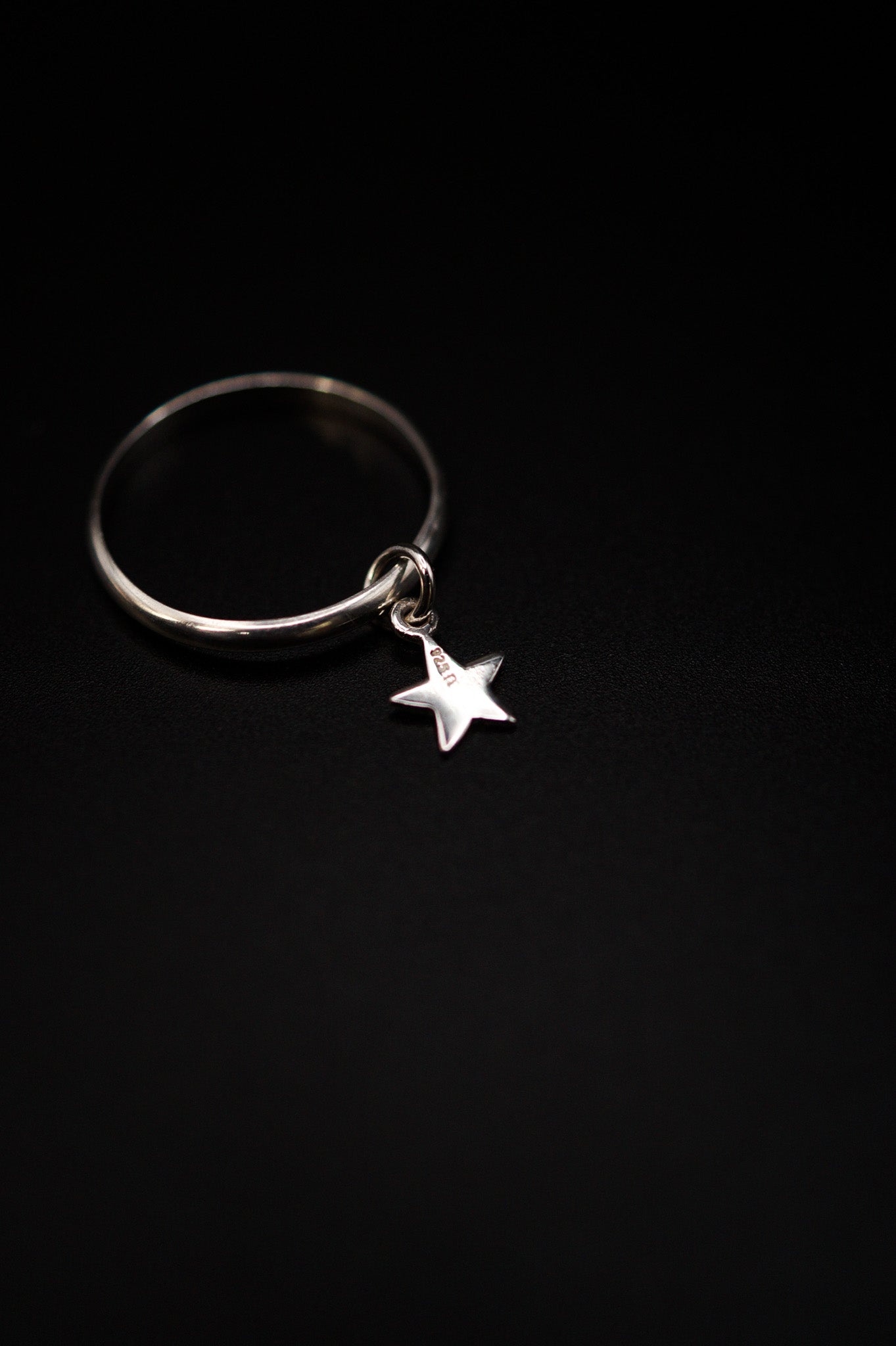 Star Charm Ring, Sterling Silver