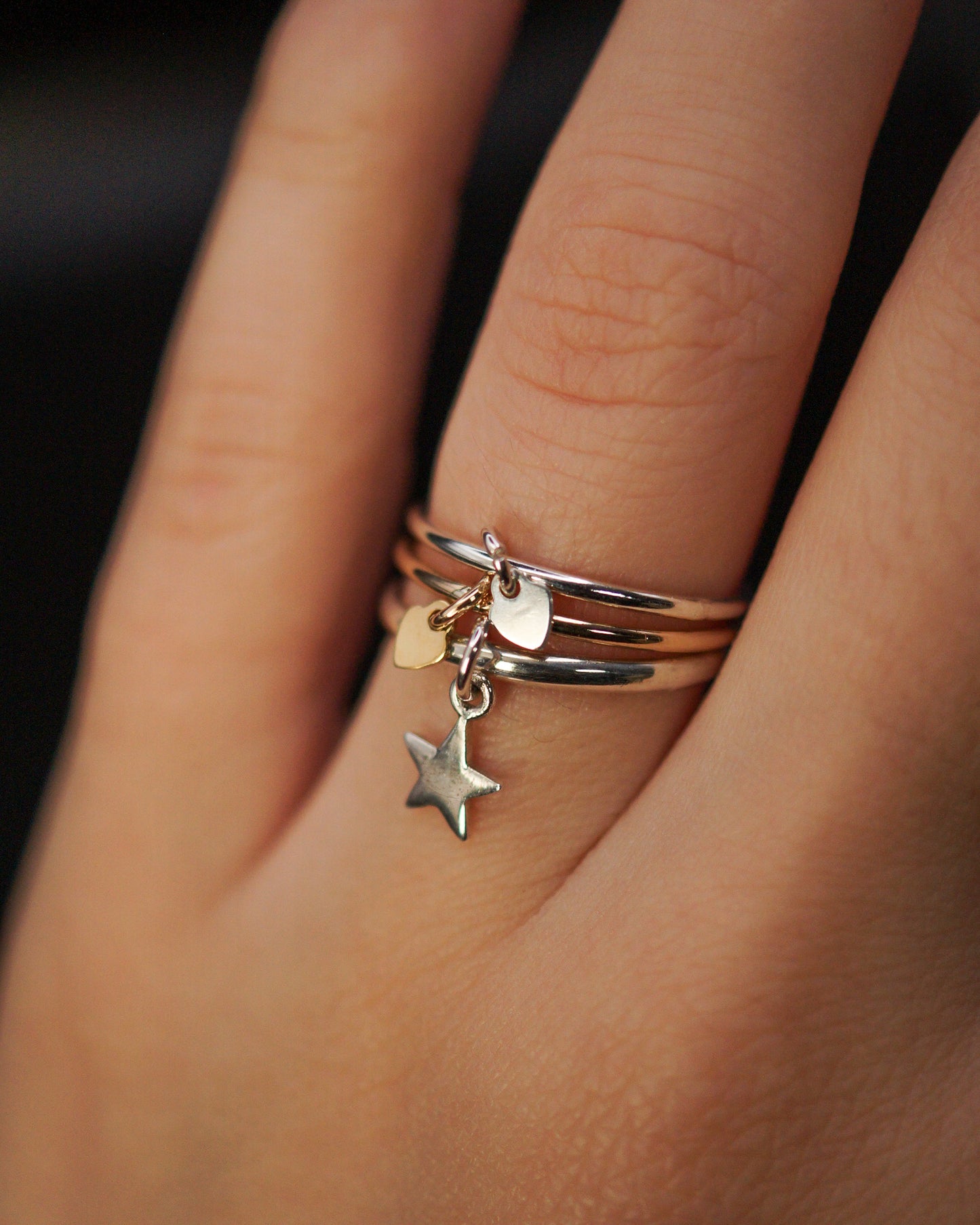 Star Charm Ring, Sterling Silver