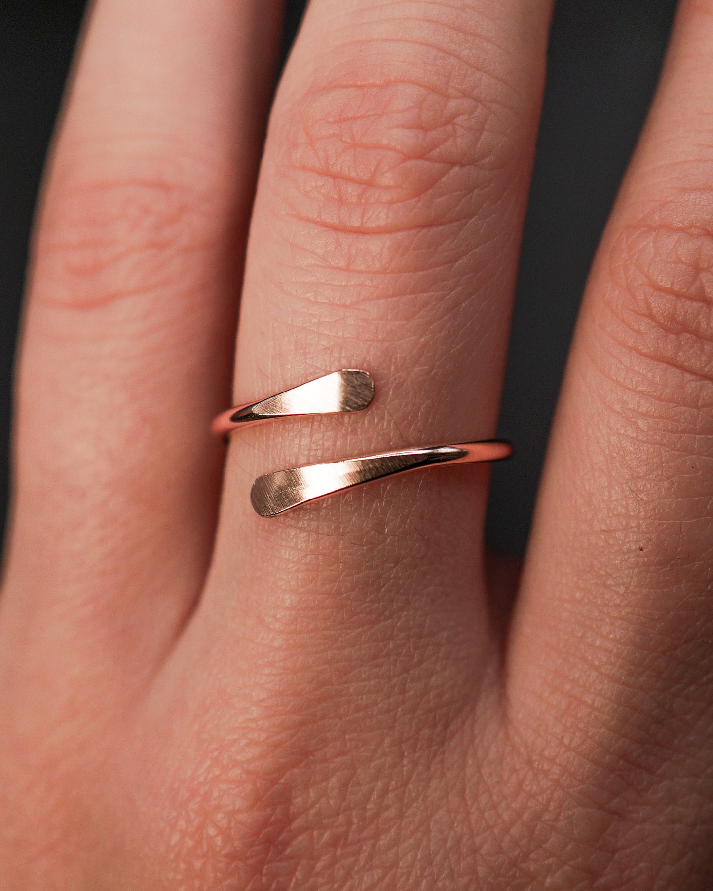 Sunburst Ring, Solid 14K Rose Gold