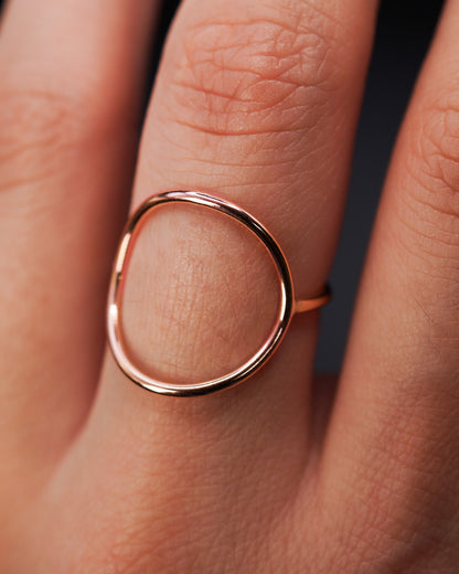 Circle Ring, 14K Rose Gold Fill