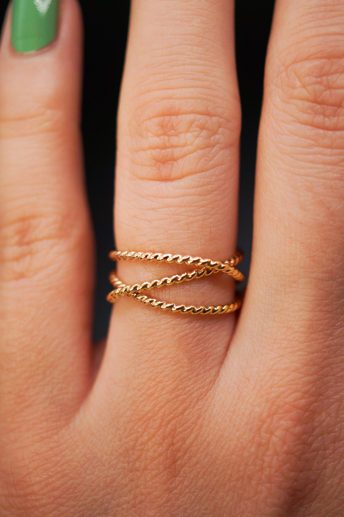 Twist Wraparound Ring, 14K Gold Fill