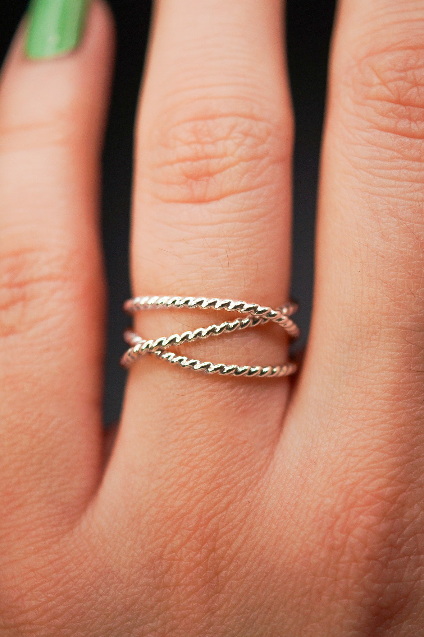 Twist Wraparound Ring, Sterling Silver