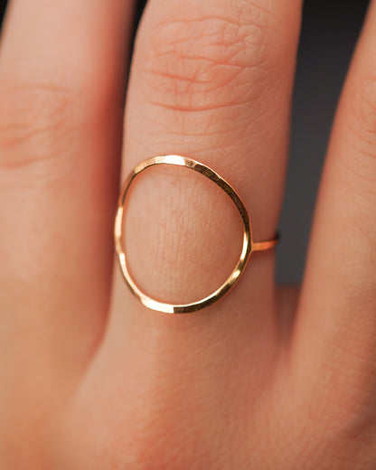 Circle Ring, Solid 14K Gold