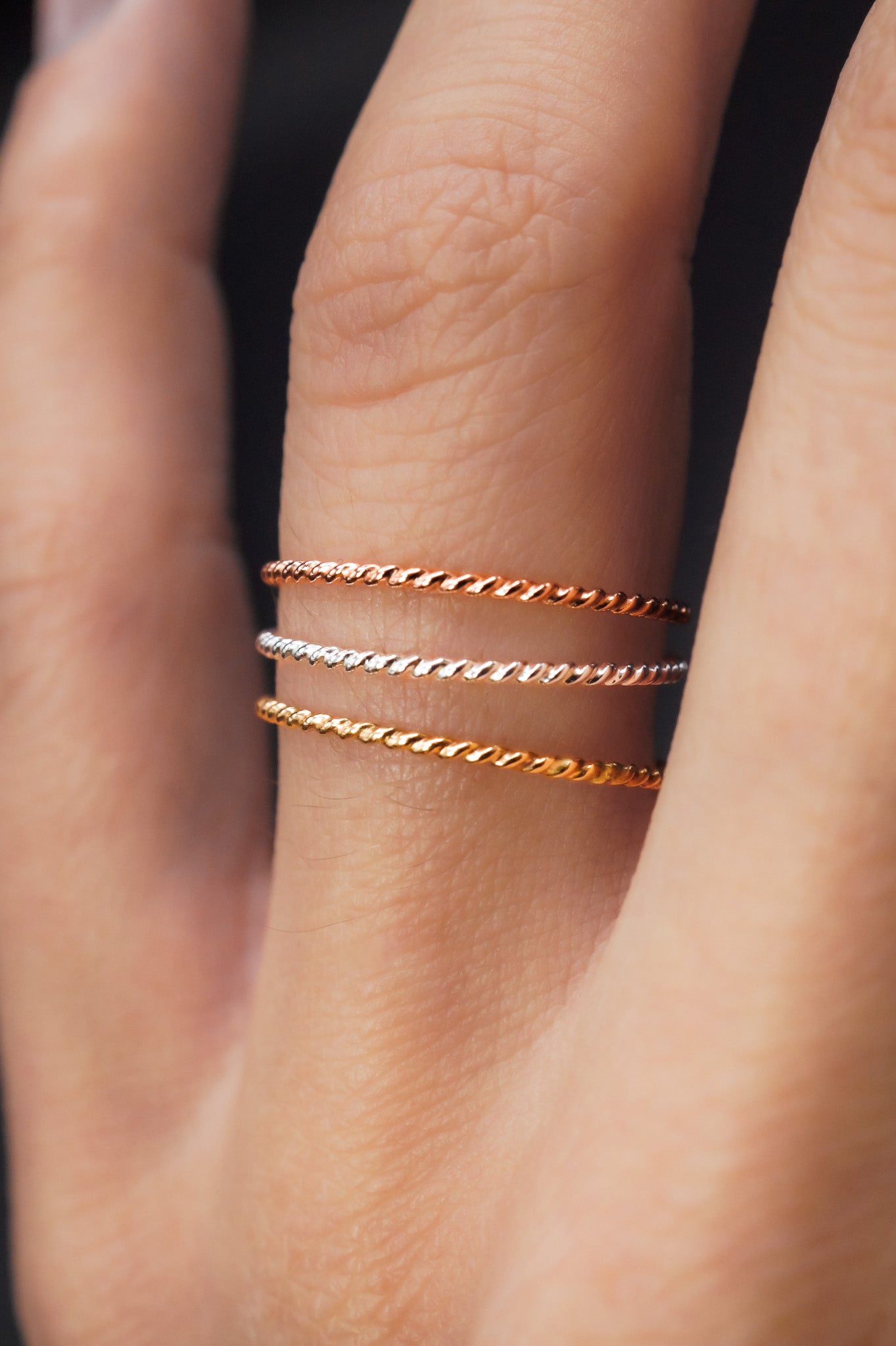 Buy Twist Ring, Gold Fill or Sterling Silver, Gold Twisted Ring,  Minimalistic Ring, Stackable Ring, Simple Gold Ring, Chunky Ring, Pinky Ring  Online in India - Etsy
