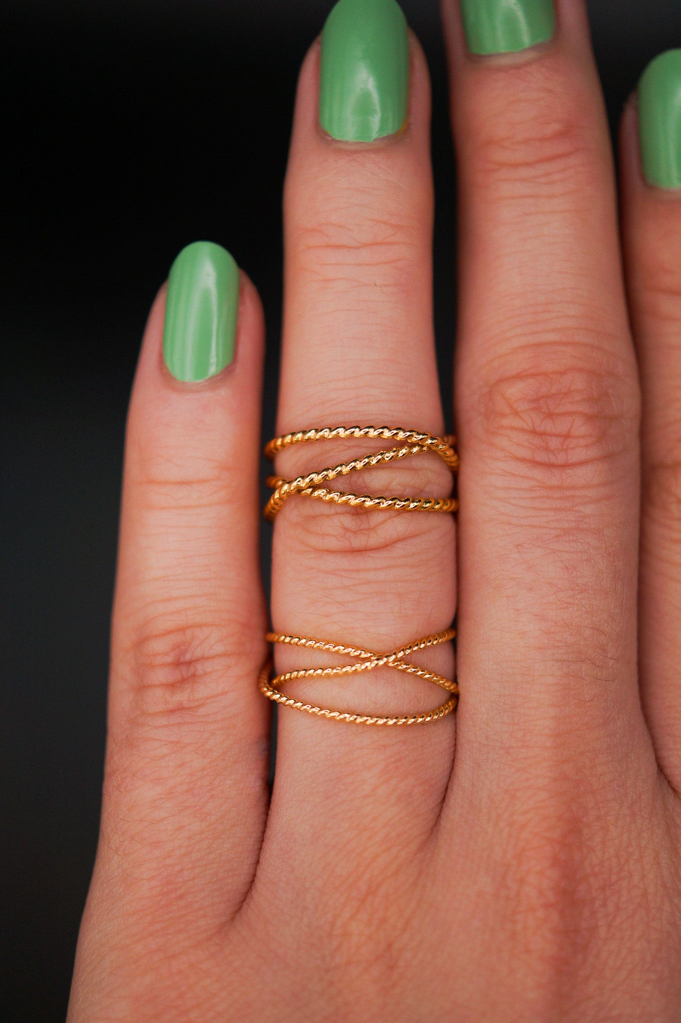 Twist Wraparound Ring, 14K Gold Fill