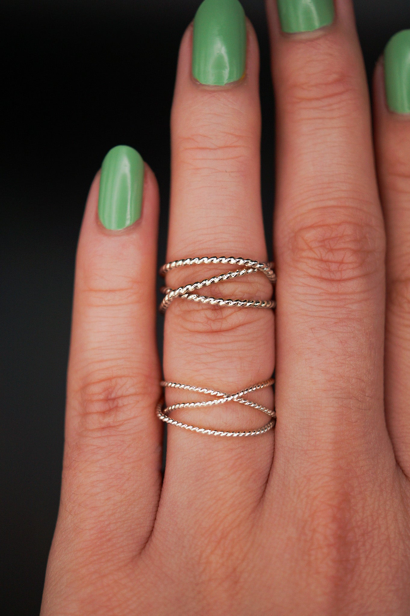 Twist Wraparound Ring, Sterling Silver