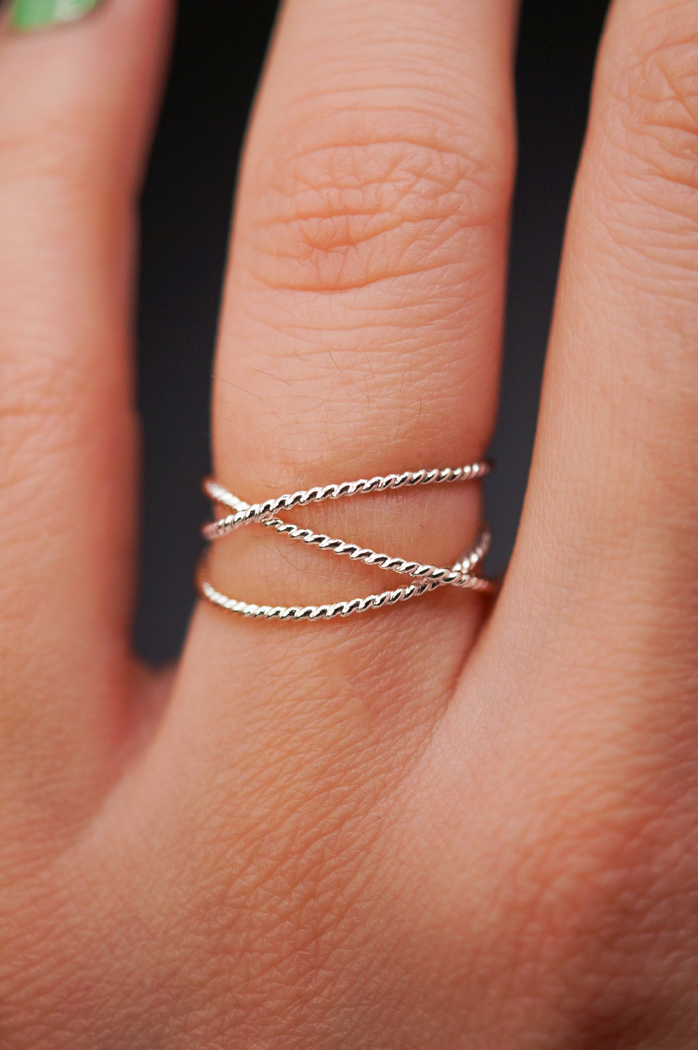 Twist Wraparound Ring, Sterling Silver