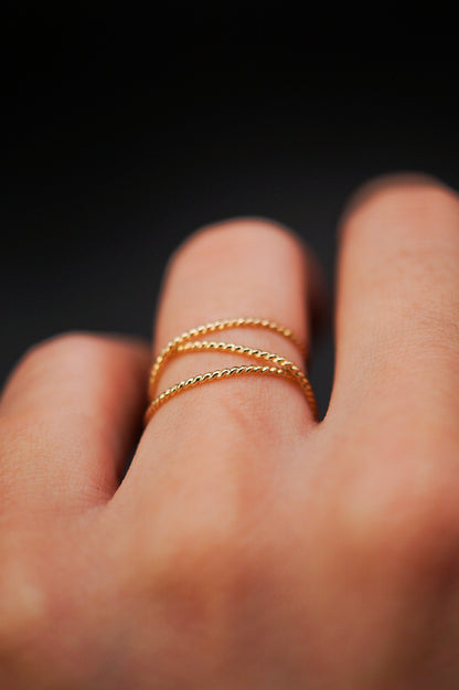 Twist Wraparound Ring, 14K Gold Fill