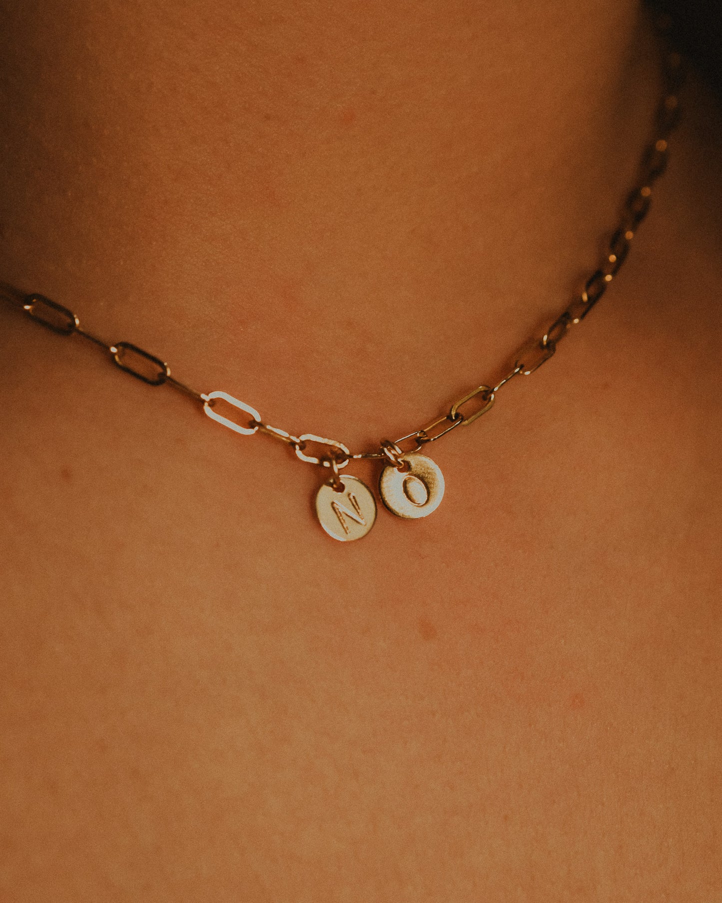 Charm Necklace With Letters