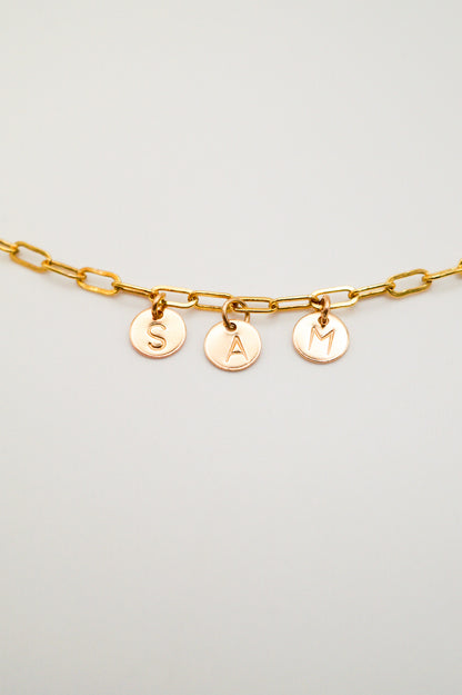 Charm Bracelet With Letters