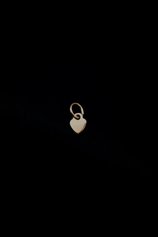 Tiny Heart Ring or Huggie Charm