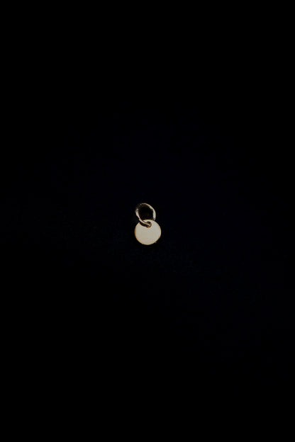 Tiny Circle Ring or Huggie Charm