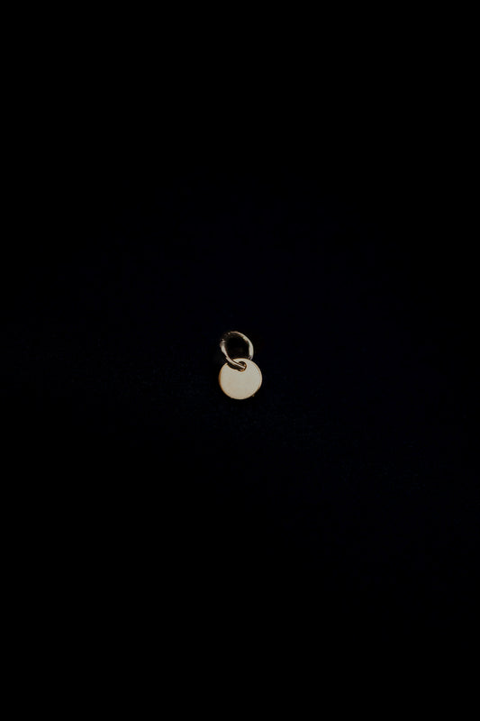 Tiny Circle Ring or Huggie Charm