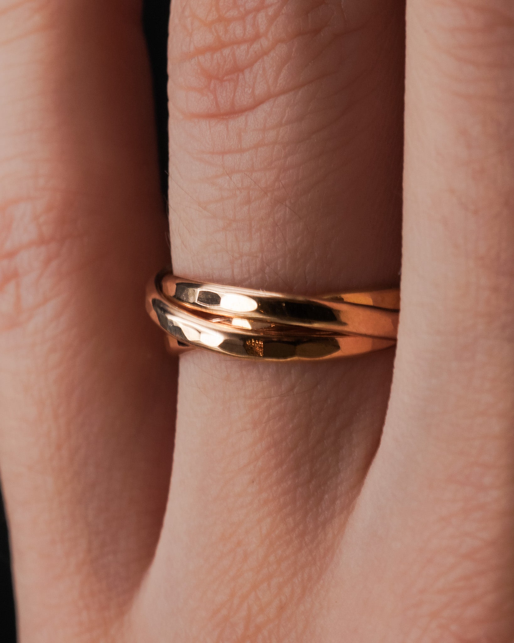 Thick Interlocking Set of 3 Rings, 14K Gold Fill – Hannah Naomi