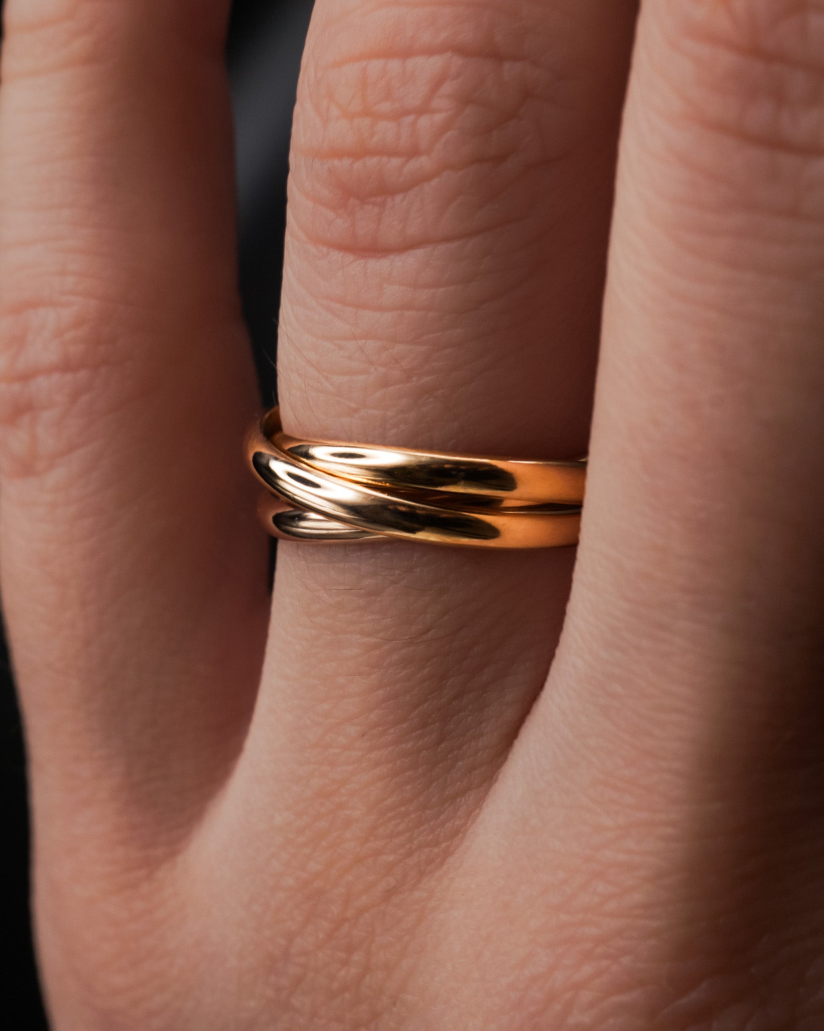 Thick Interlocking Set of 3 Rings, 14K Gold Fill – Hannah Naomi Jewelry