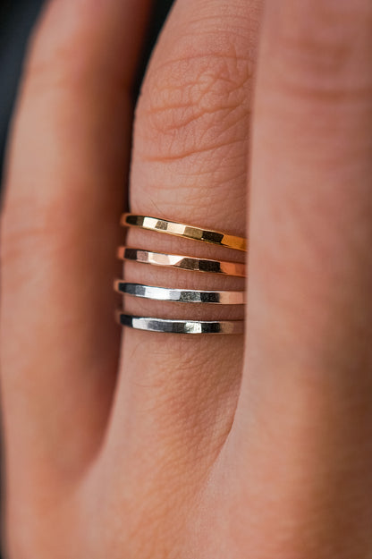 Thick Ring, Solid 14K Rose Gold