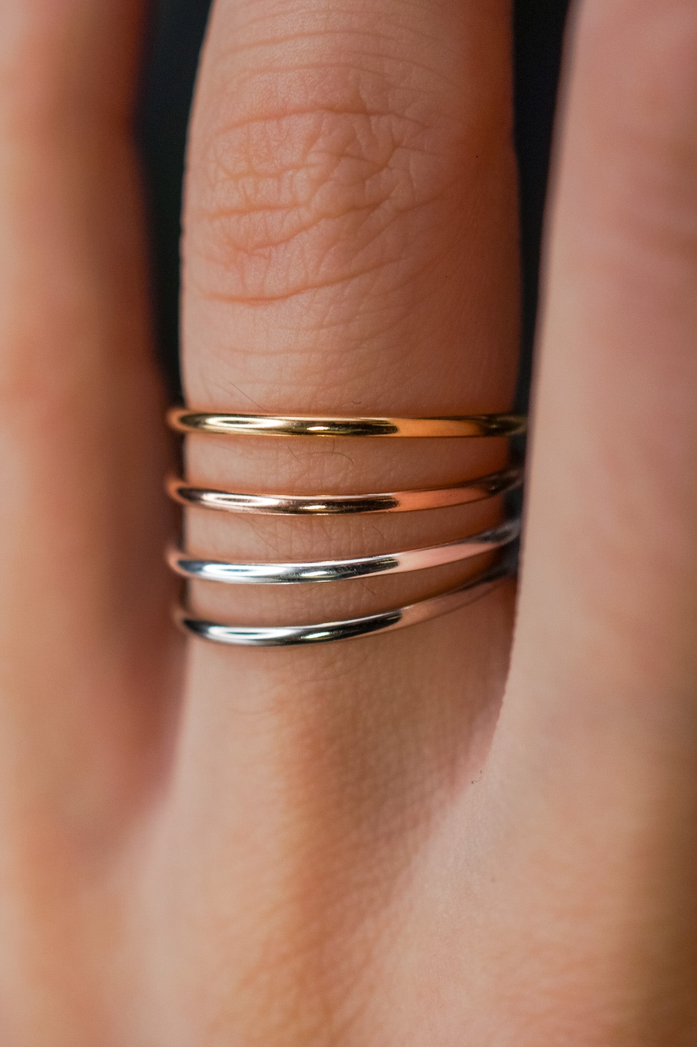 Thick Ring, Solid 14K Rose Gold